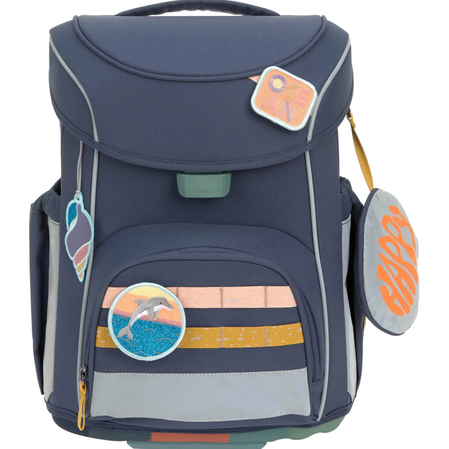 School Set Slim Unique - Schulranzen Set 7tlg. (Navy)