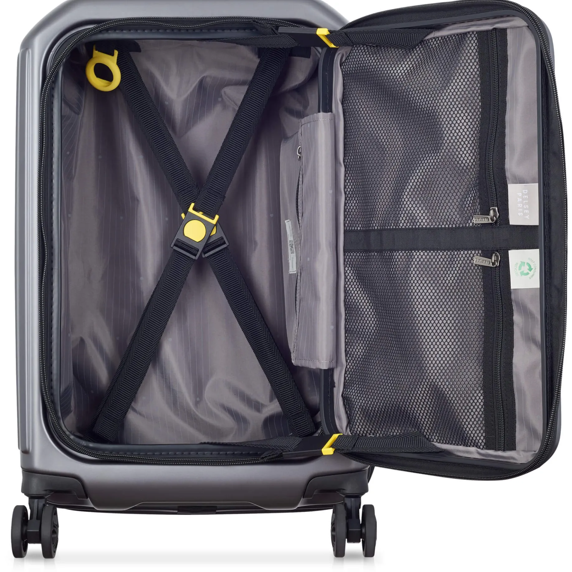 Securitime - 4-Rollen-Kabinentrolley S 55 cm erw. (anthrazit)