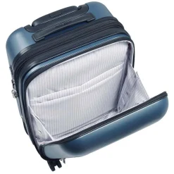 Segur 2.0 Business - 4-Rollen-Kabinentrolley mit Vortasche S 55 cm  erw. (blau)