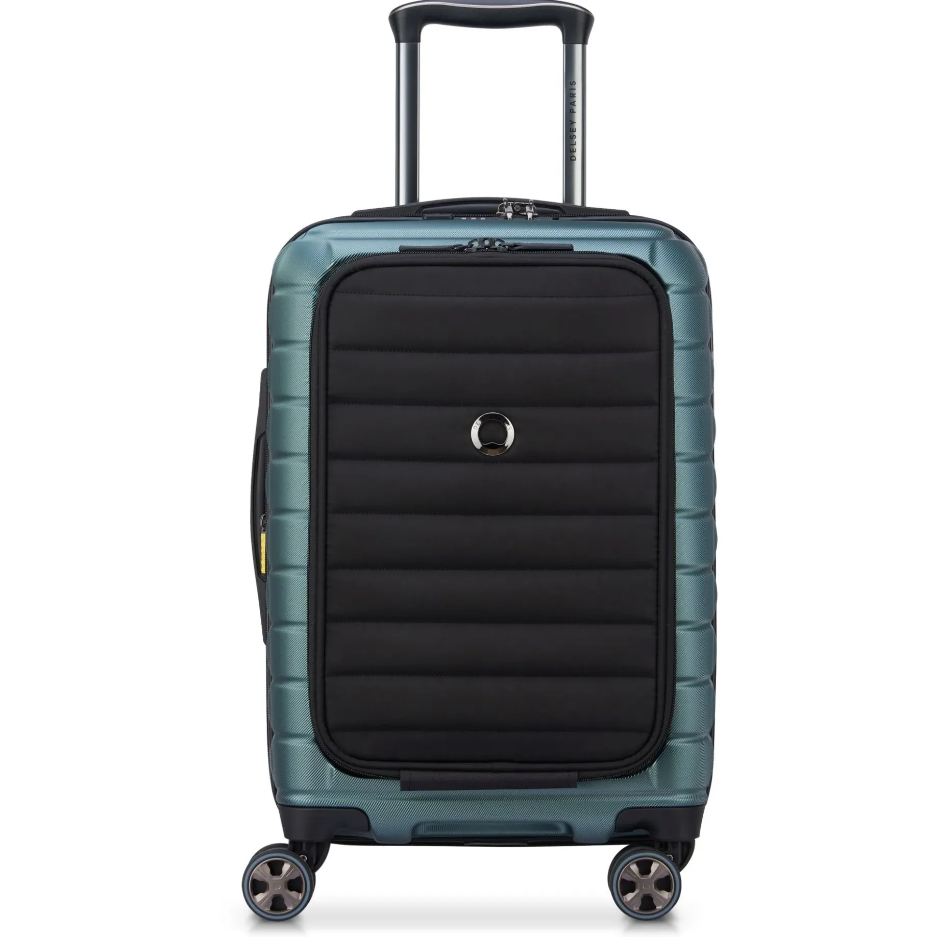 Shadow 5.0 - 4-Rollen-Kabinentrolley mit Vordertasche S 55 cm erw. USB (grün)