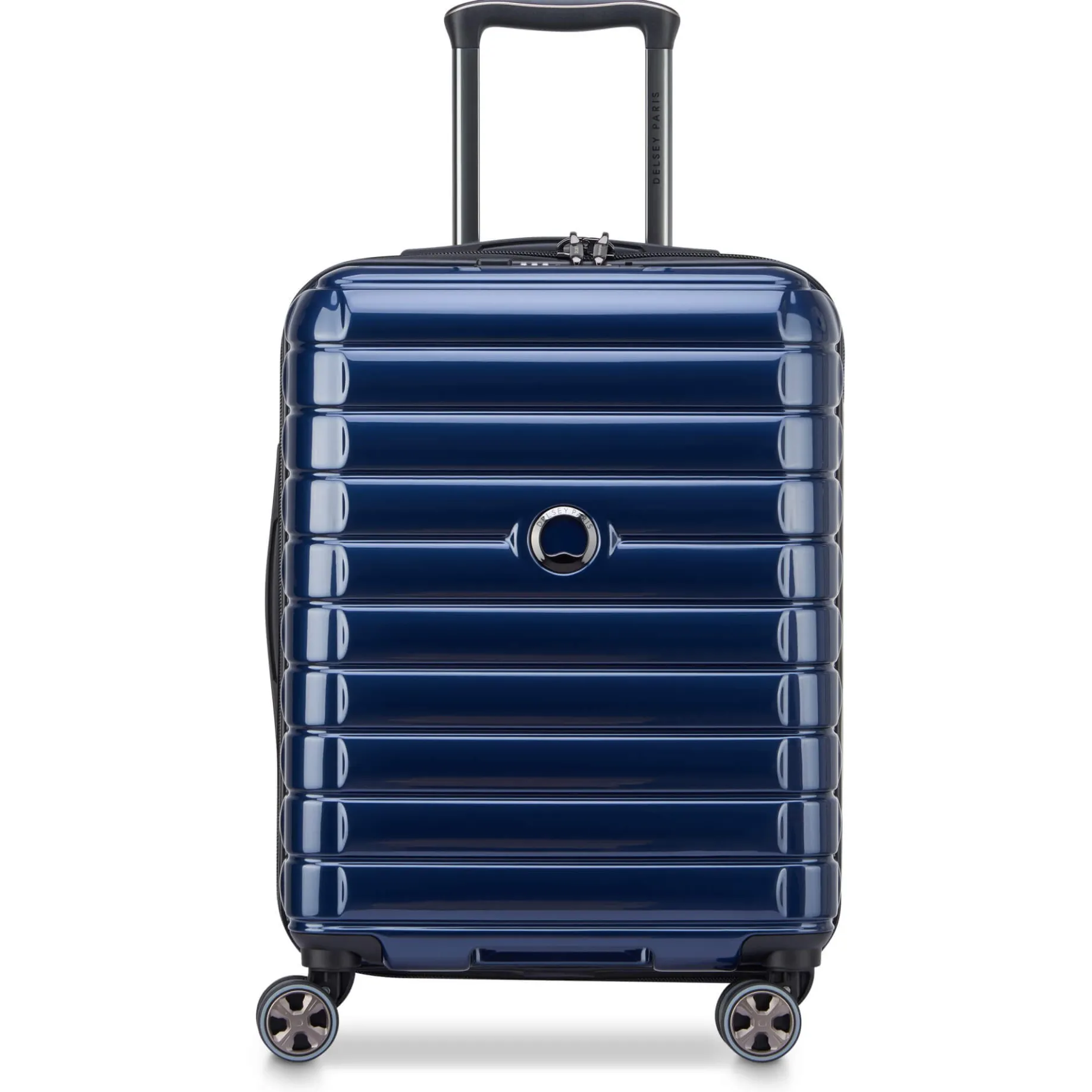 Shadow 5.0 - 4-Rollen-Kabinentrolley Slim Line USB 55 cm (marineblau)