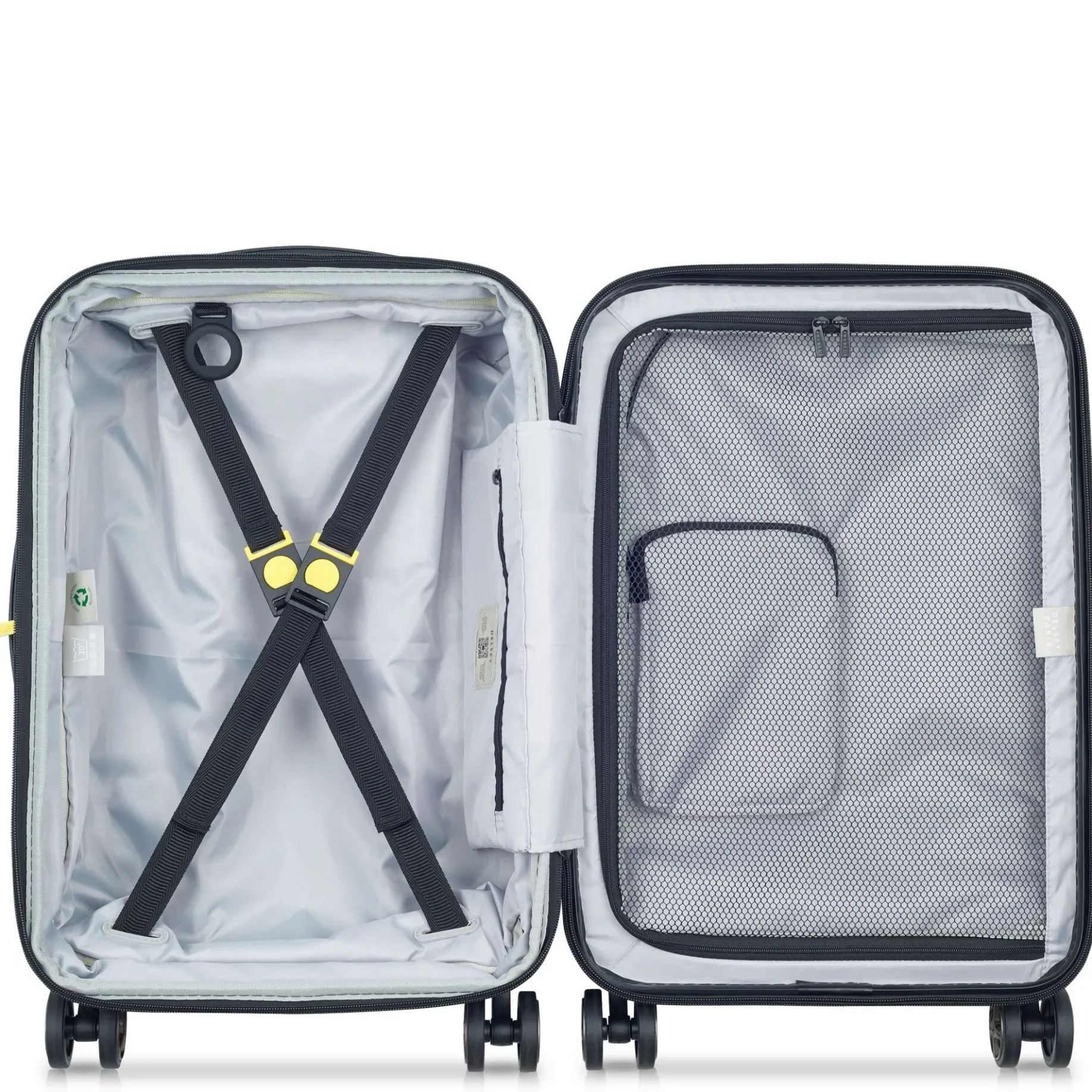 Shadow 5.0 - 4-Rollen-Kabinentrolley mit Vordertasche S 55 cm erw. USB (marineblau)