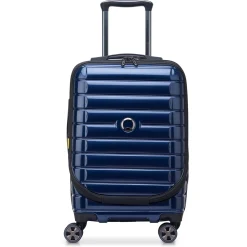 Shadow 5.0 - 4-Rollen-Kabinentrolley mit Vortasche S 55 cm erw. USB (marineblau)