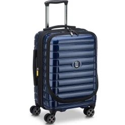 Shadow 5.0 - 4-Rollen-Kabinentrolley mit Vortasche S 55 cm erw. USB (marineblau)
