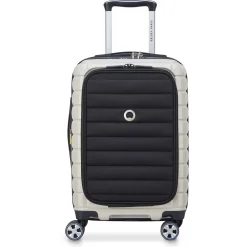 Shadow 5.0 - 4-Rollen-Kabinentrolley mit Vordertasche S 55 cm erw. USB (elfenbein)
