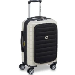 Shadow 5.0 - 4-Rollen-Kabinentrolley mit Vordertasche S 55 cm erw. USB (elfenbein)