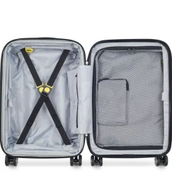 Shadow 5.0 - 4-Rollen-Kabinentrolley mit Vordertasche S 55 cm erw. USB (elfenbein)