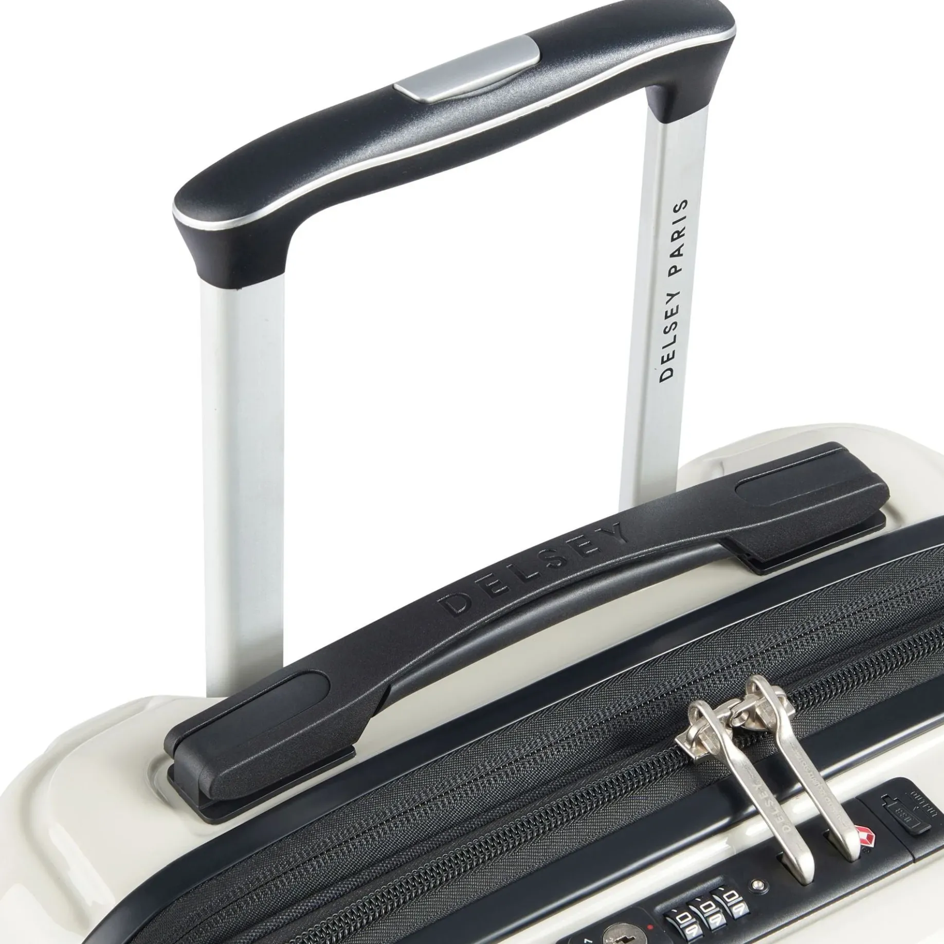 Shadow 5.0 - 4-Rollen-Kabinentrolley mit Vordertasche S 55 cm erw. USB (elfenbein)