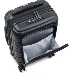 Shadow 5.0 - 4-Rollen-Kabinentrolley mit Vordertasche S 55 cm erw. USB (schwarz)