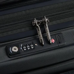 Shadow 5.0 - 4-Rollen-Kabinentrolley mit Vordertasche S 55 cm erw. USB (schwarz)