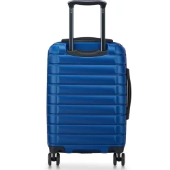 Shadow 5.0 - 4-Rollen-Kabinentrolley mit Vordertasche S 55 cm erw. USB (blau)