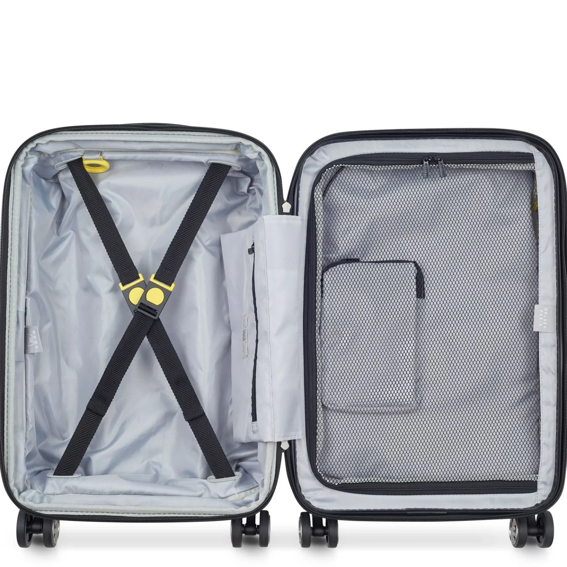 Shadow 5.0 - 4-Rollen-Kabinentrolley mit Vordertasche S 55 cm erw. USB (blau)