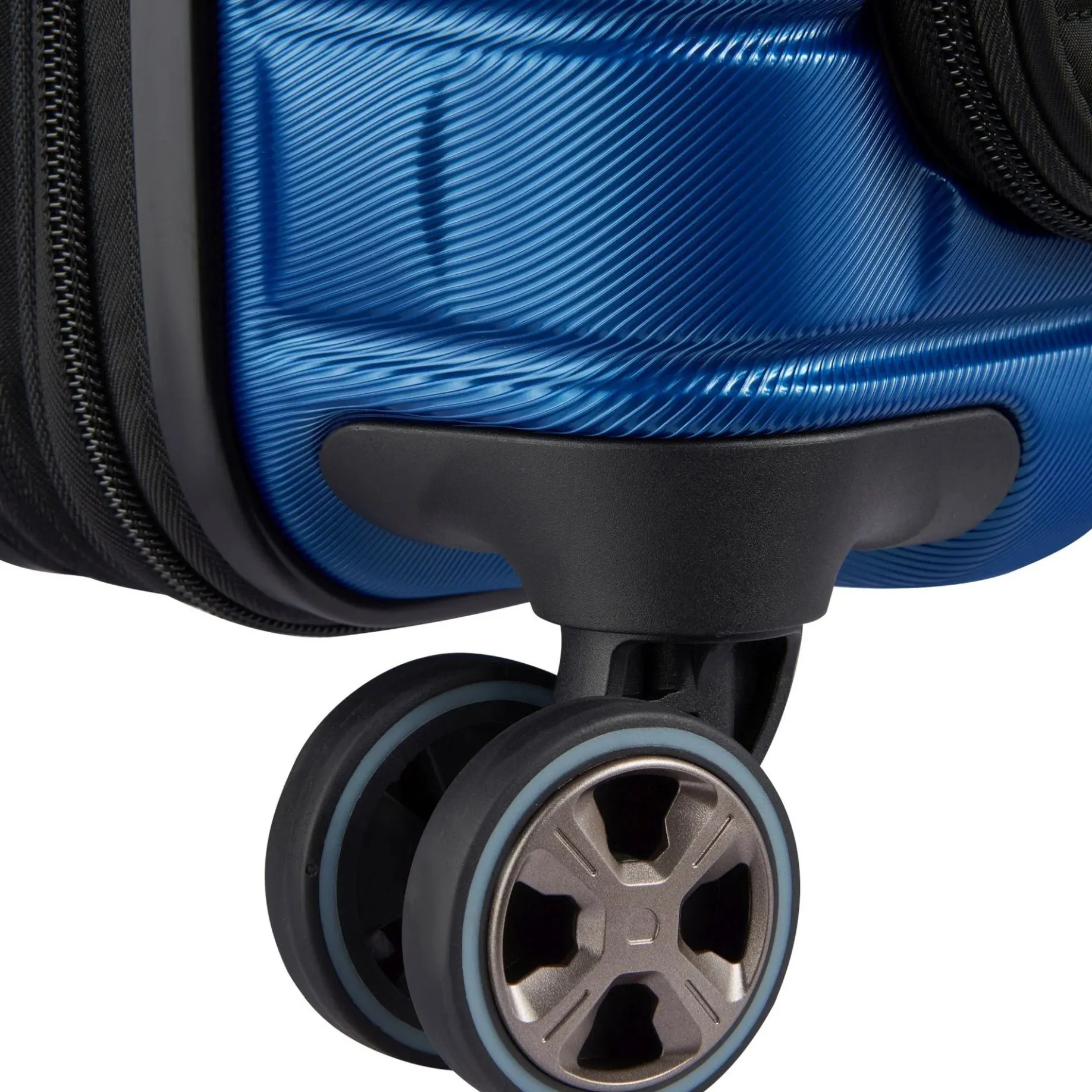 Shadow 5.0 - 4-Rollen-Kabinentrolley mit Vordertasche S 55 cm erw. USB (blau)