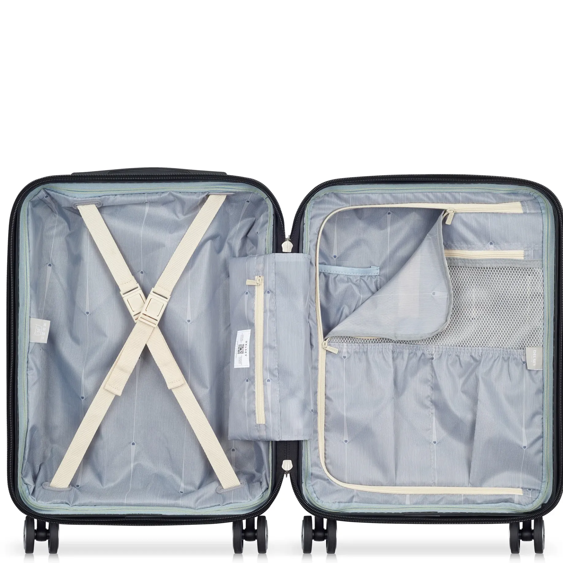 Shadow 5.0 - 4-Rollen-Kabinentrolley Slim Line USB 55 cm (elfenbein)