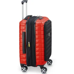 Shadow 5.0 - 4-Rollen-Kabinentrolley mit Vordertasche S 55 cm erw. USB (intensives rot)
