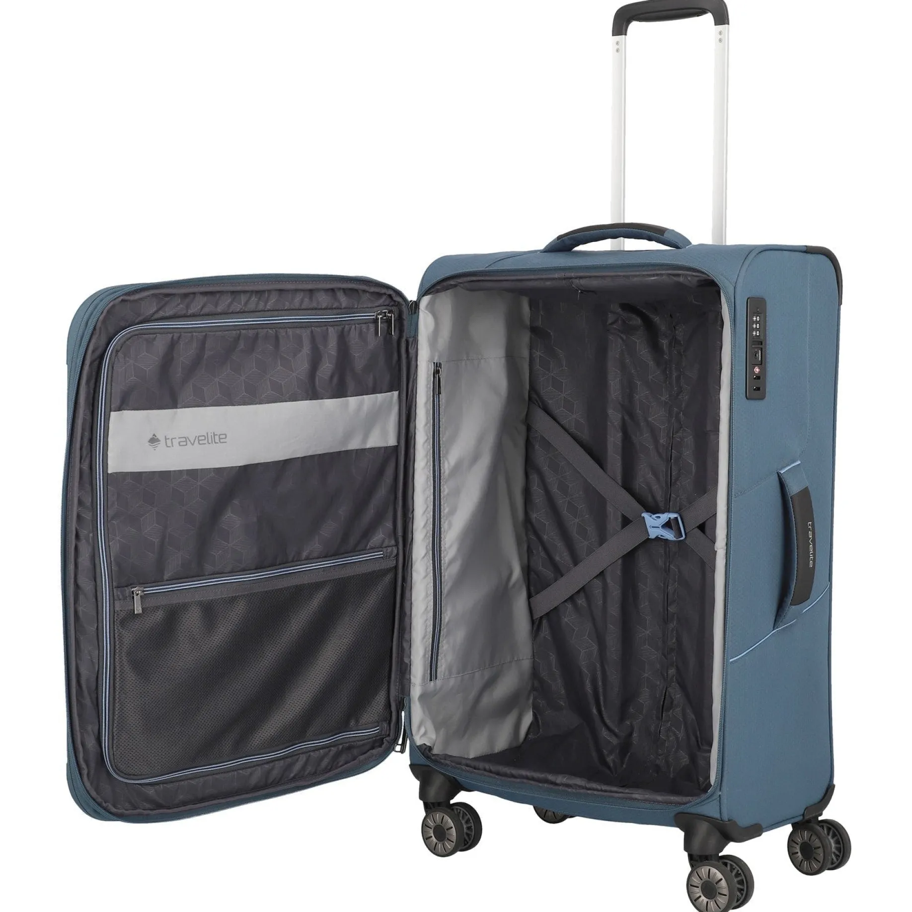 Skaii - 4-Rollen-Trolley M 67 cm erw. (panoramablau)