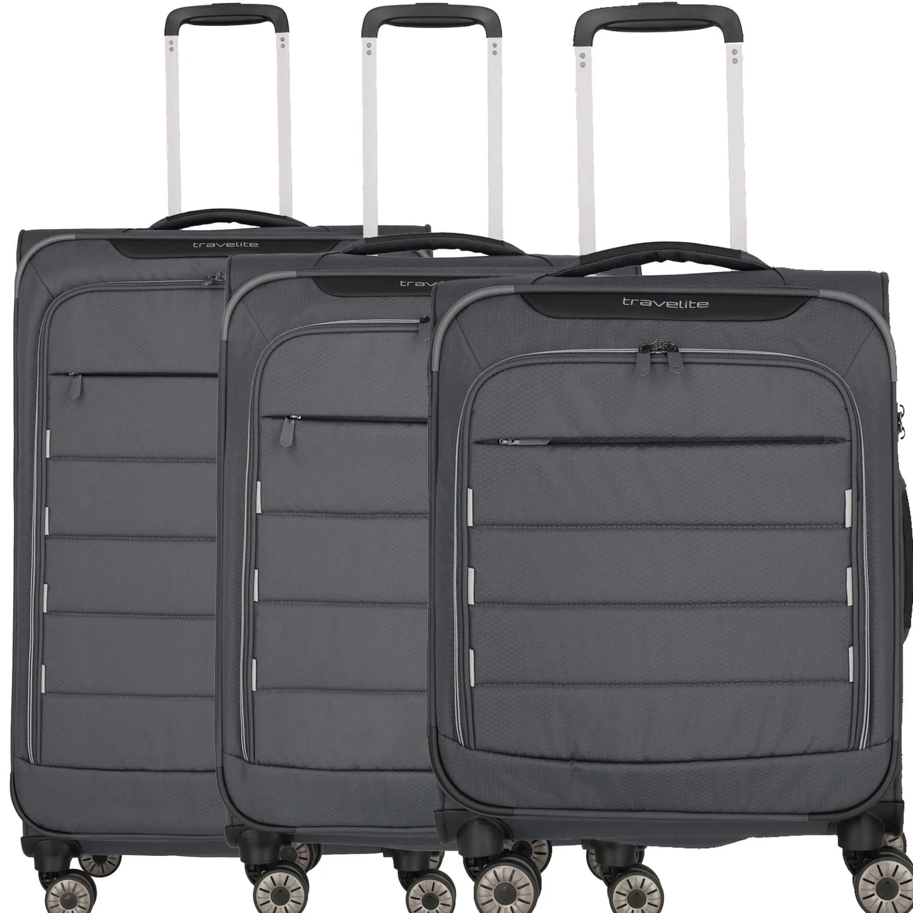 Skaii 4-Rollen-Trolley Set 3tlg. S/M erw./L erw. (gipfelgrau)