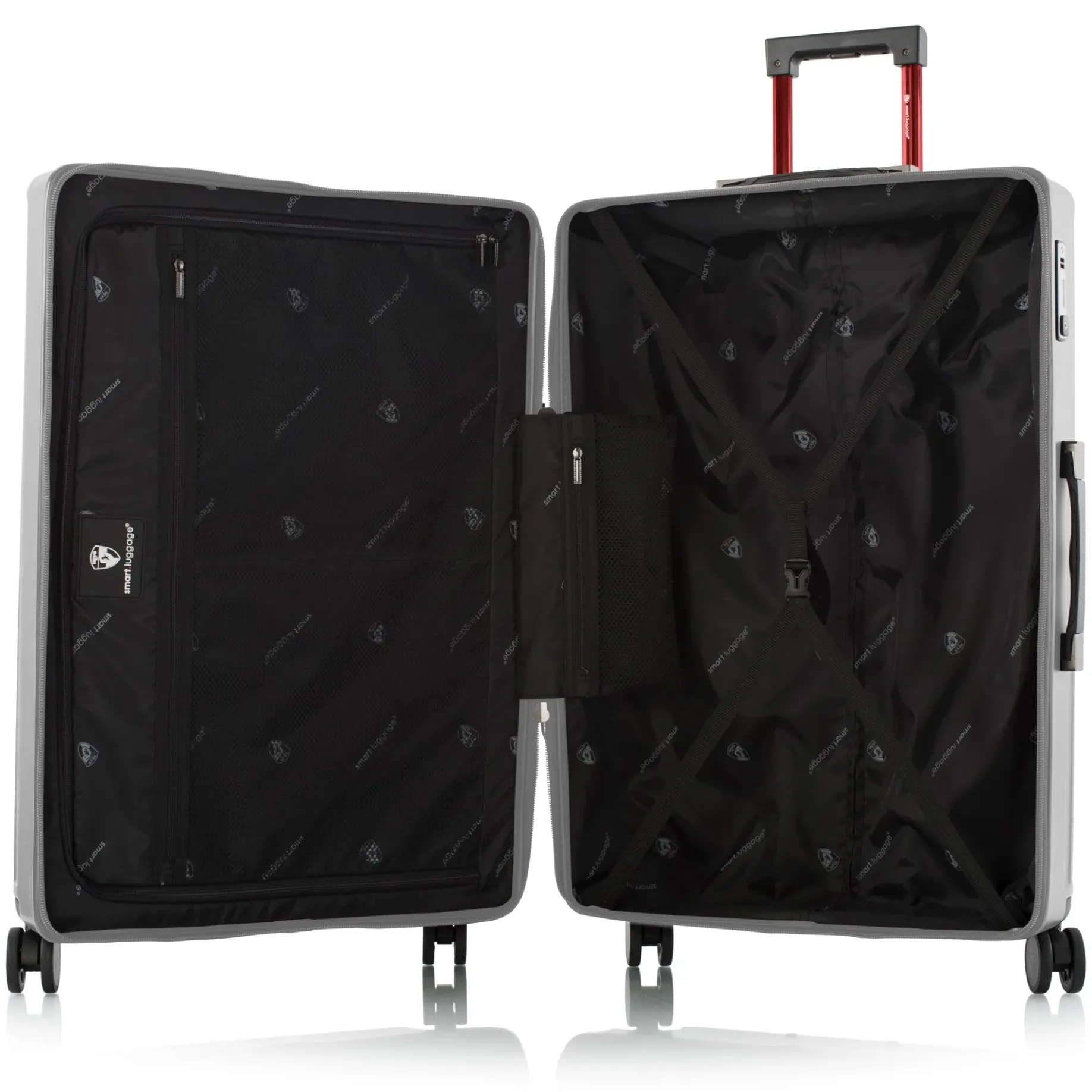 SmartLuggage - 4-Rollen-Trolley Set 3tlg. L/M/S (silver)