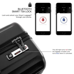 SmartLuggage - 4-Rollen-Trolley Set 3tlg. L/M/S (silver)