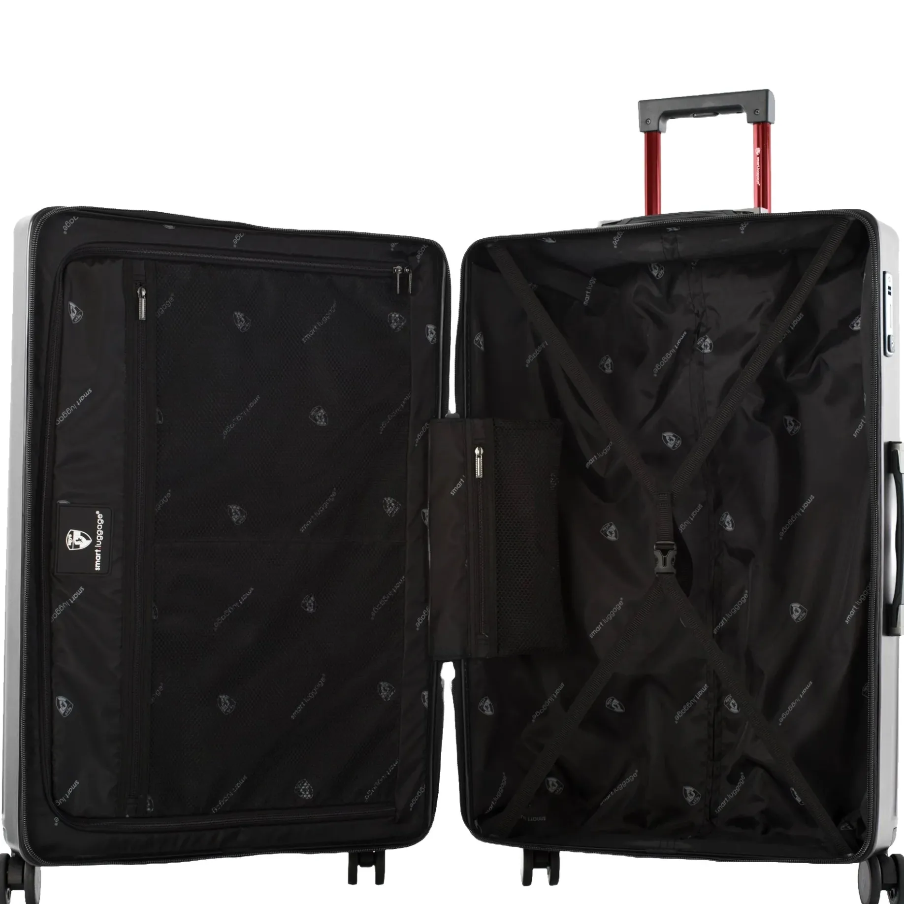 SmartLuggage - 4-Rollen-Trolley Set 3tlg. L/M/S (black)