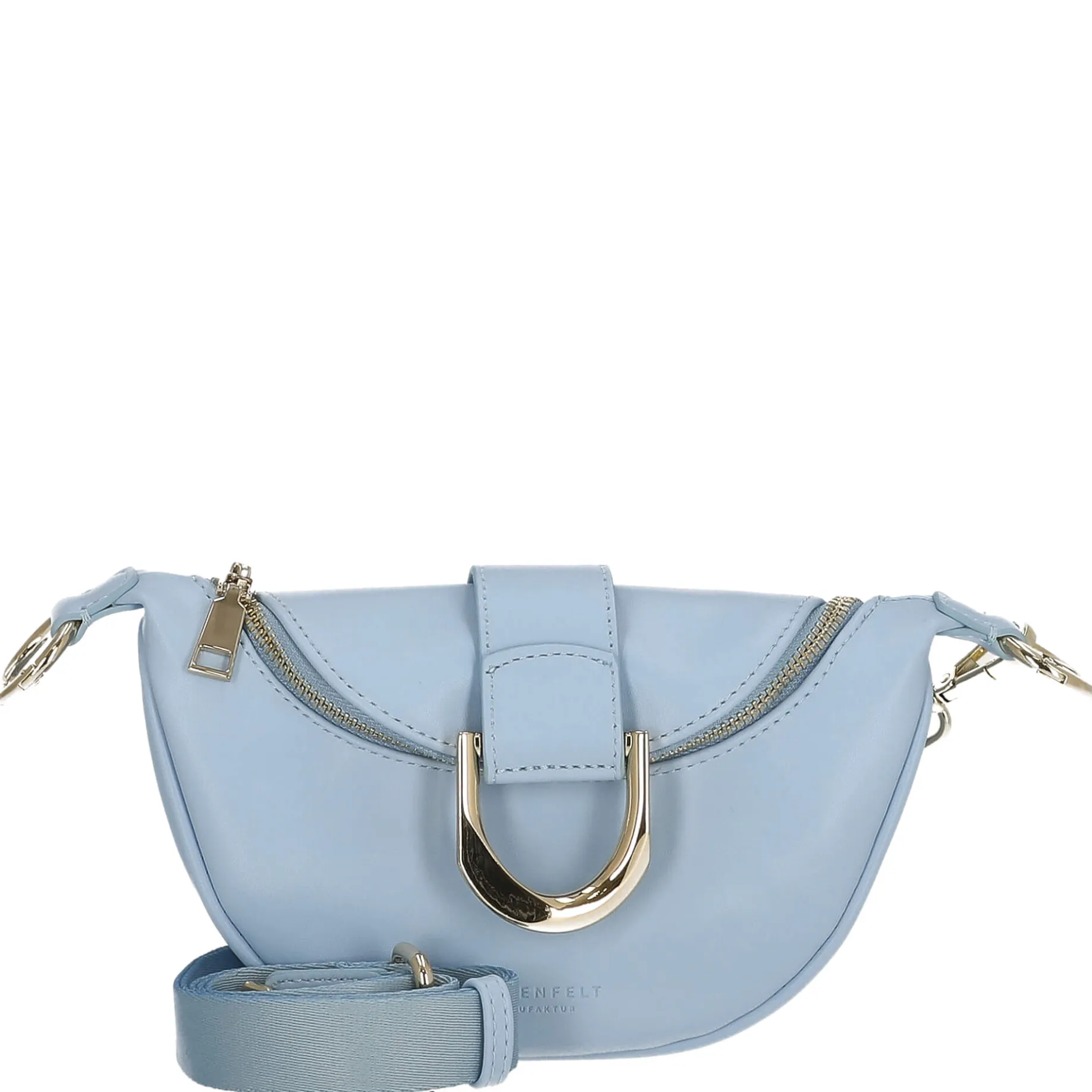 Sonka - Umhängetasche 19 cm (shy blue/gold)