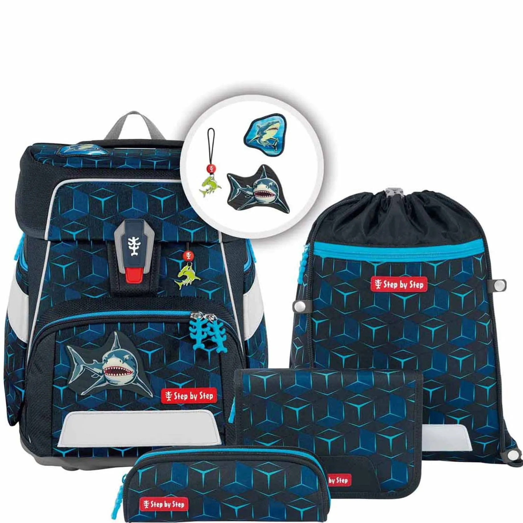 Space Shine - Schulranzen Set 5tlg. (Shark Dexter)