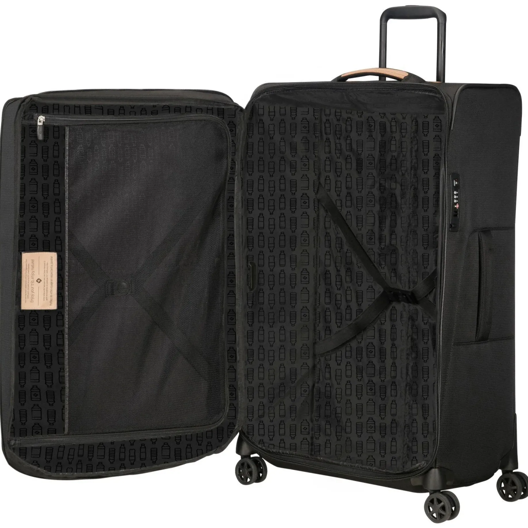 Spark SNG Eco - 4-Rollen-Trolley 79 cm erw. (eco black)