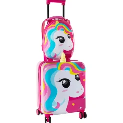 Super Tots - 4-Rollen-Kindertrolley Rucksack 2tlg. 46 cm (Unicorn)