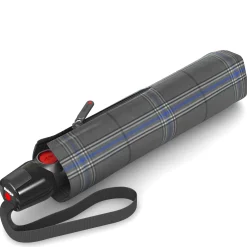 T.200 M Duomatic - Taschenschirm Regenschirm (check grey)
