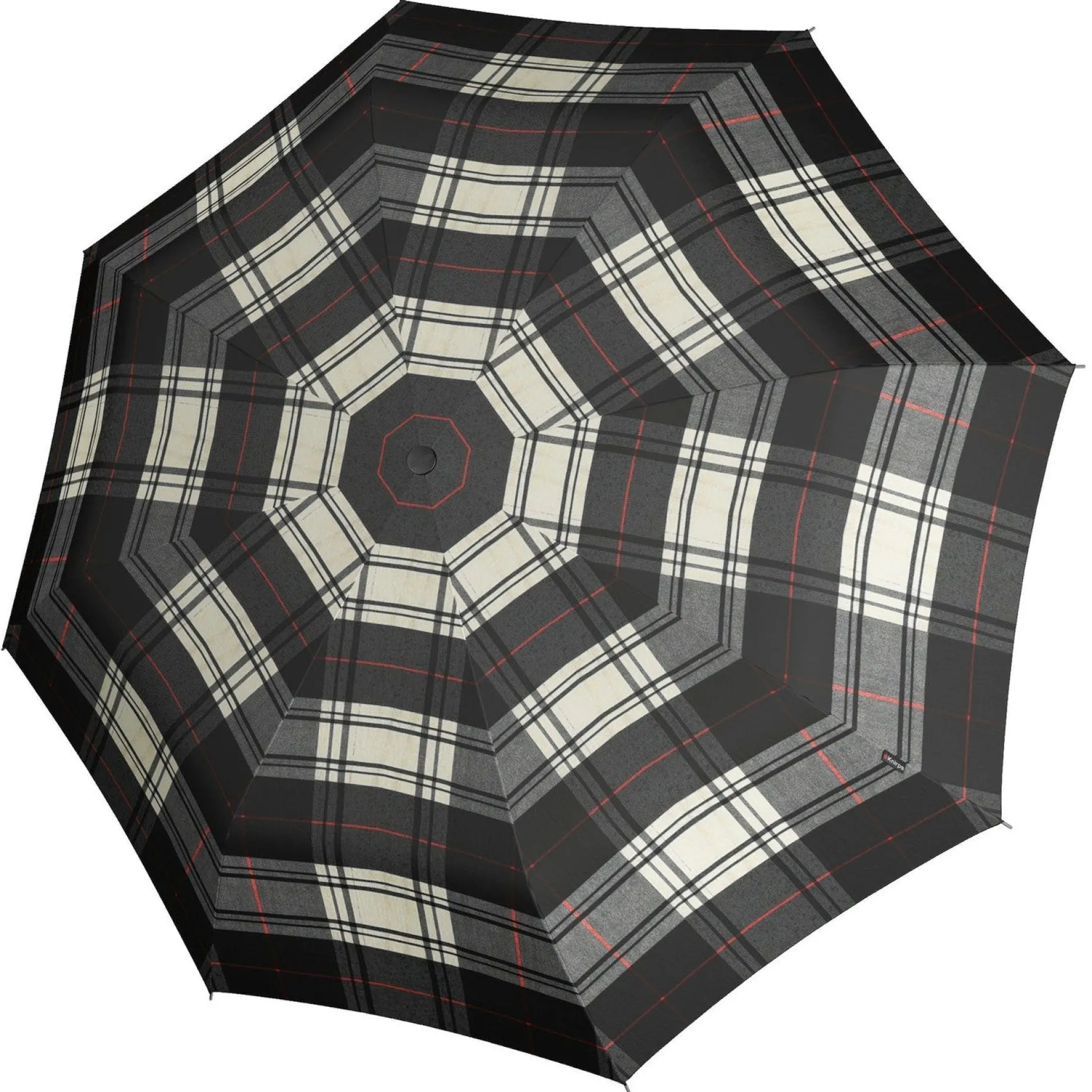 T.200 M Duomatic - Taschenschirm Regenschirm (check black/white)