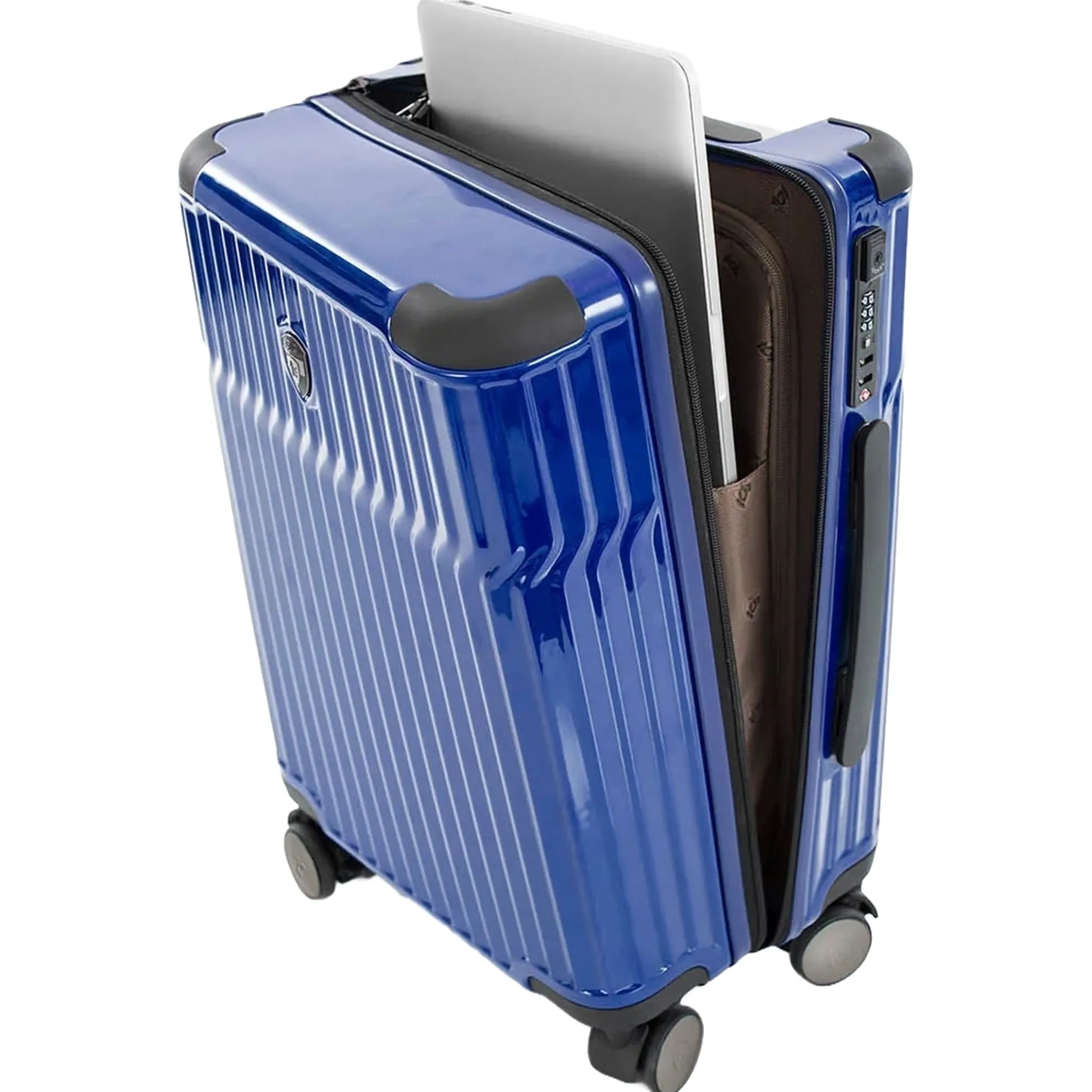 Tekno - 4-Rollen-Kabinentrolley S 15.6" 53 cm USB (blue)