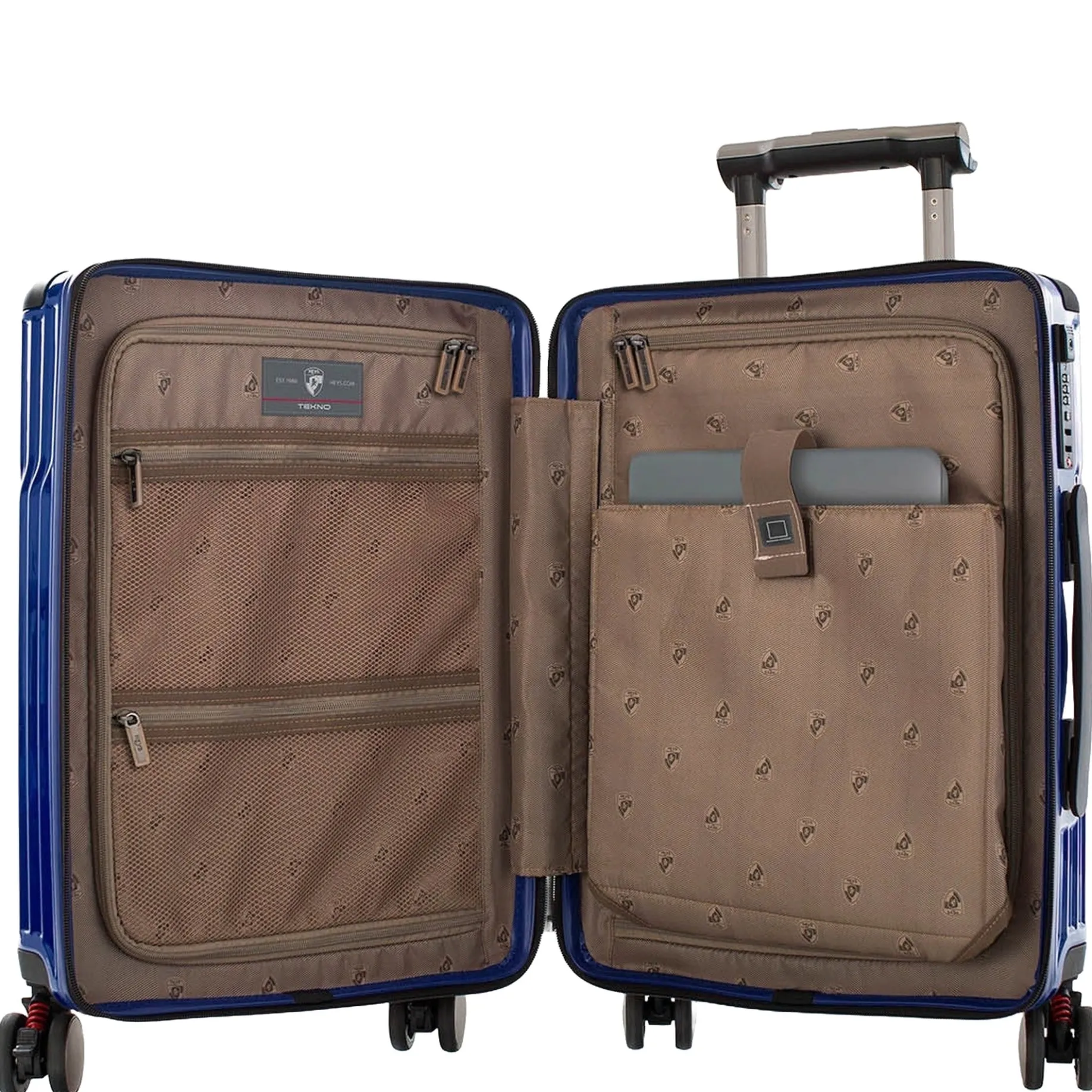 Tekno - 4-Rollen-Kabinentrolley S 15.6" 53 cm USB (blue)
