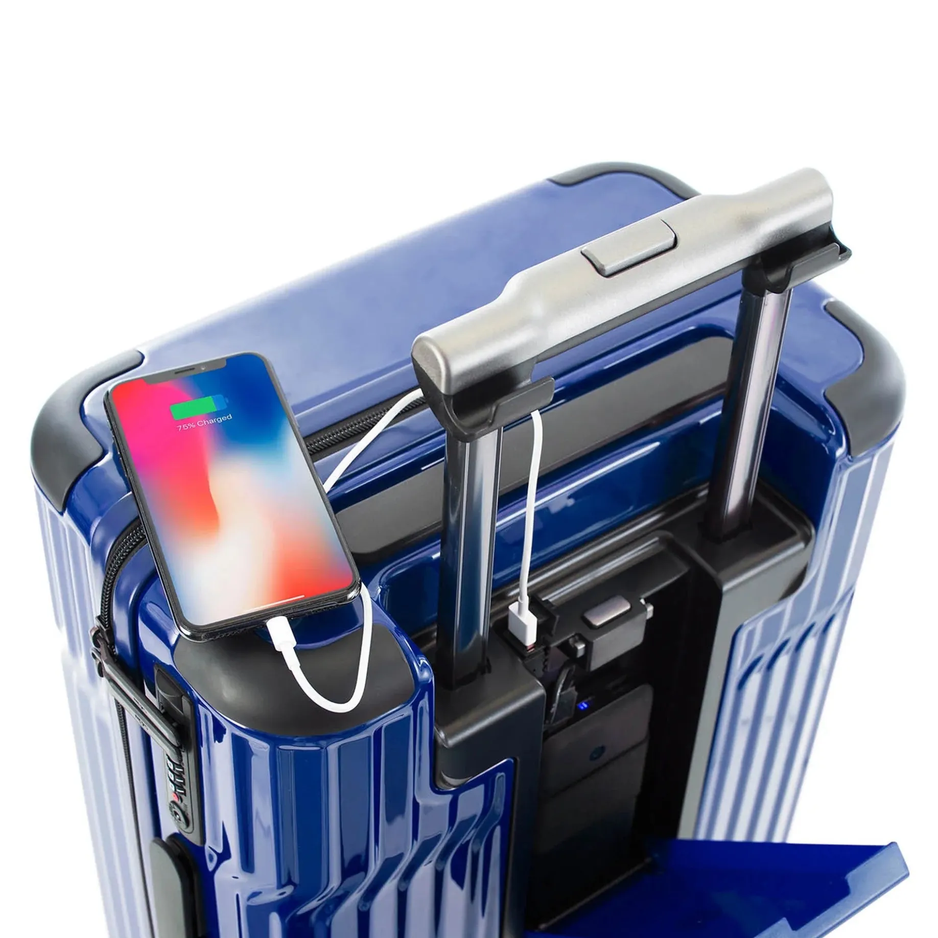 Tekno - 4-Rollen-Kabinentrolley S 15.6" 53 cm USB (blue)