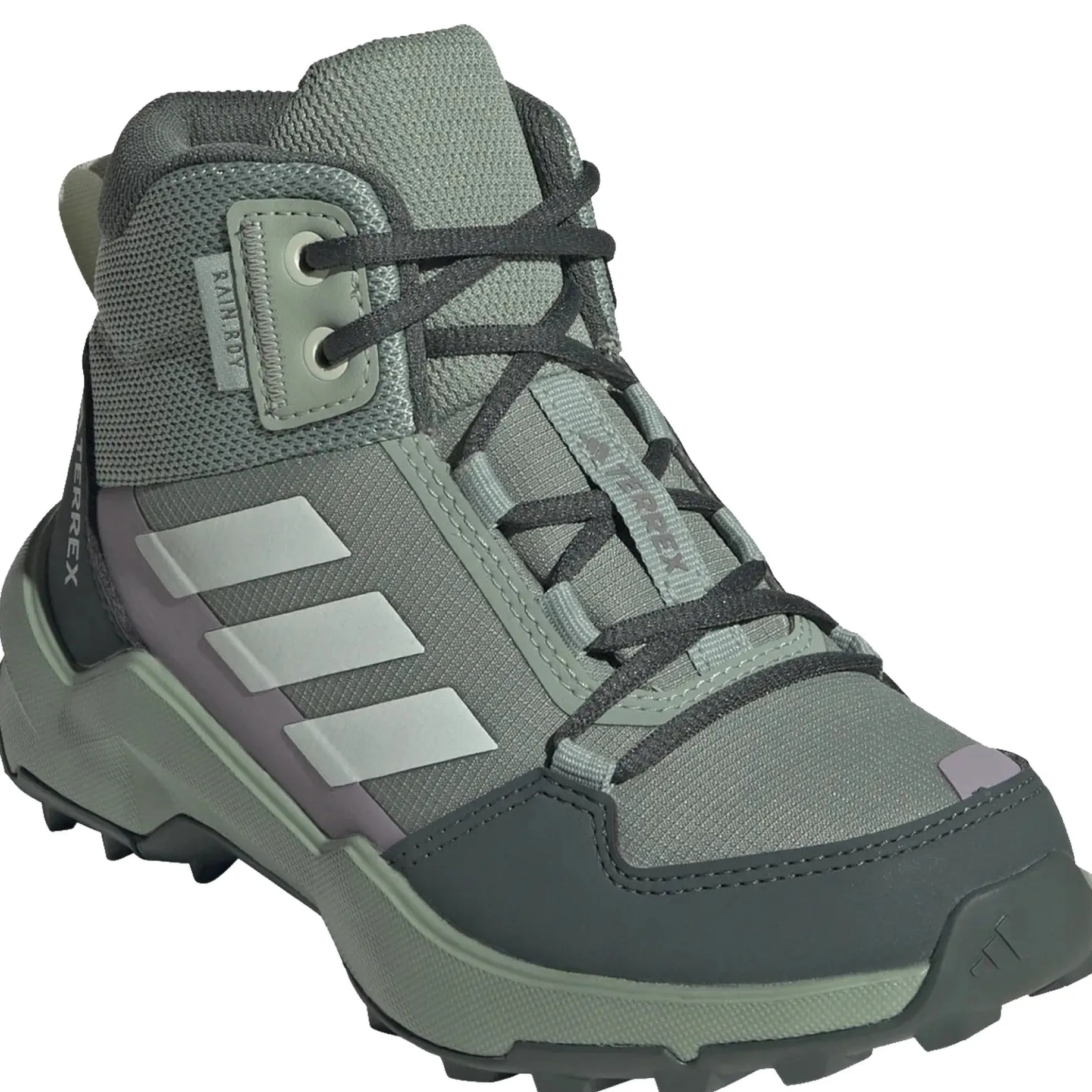 Terrex AX4R Mid Rain - Wanderschuh Kids (silver green/linen green/preloved fig, 37 1/3)