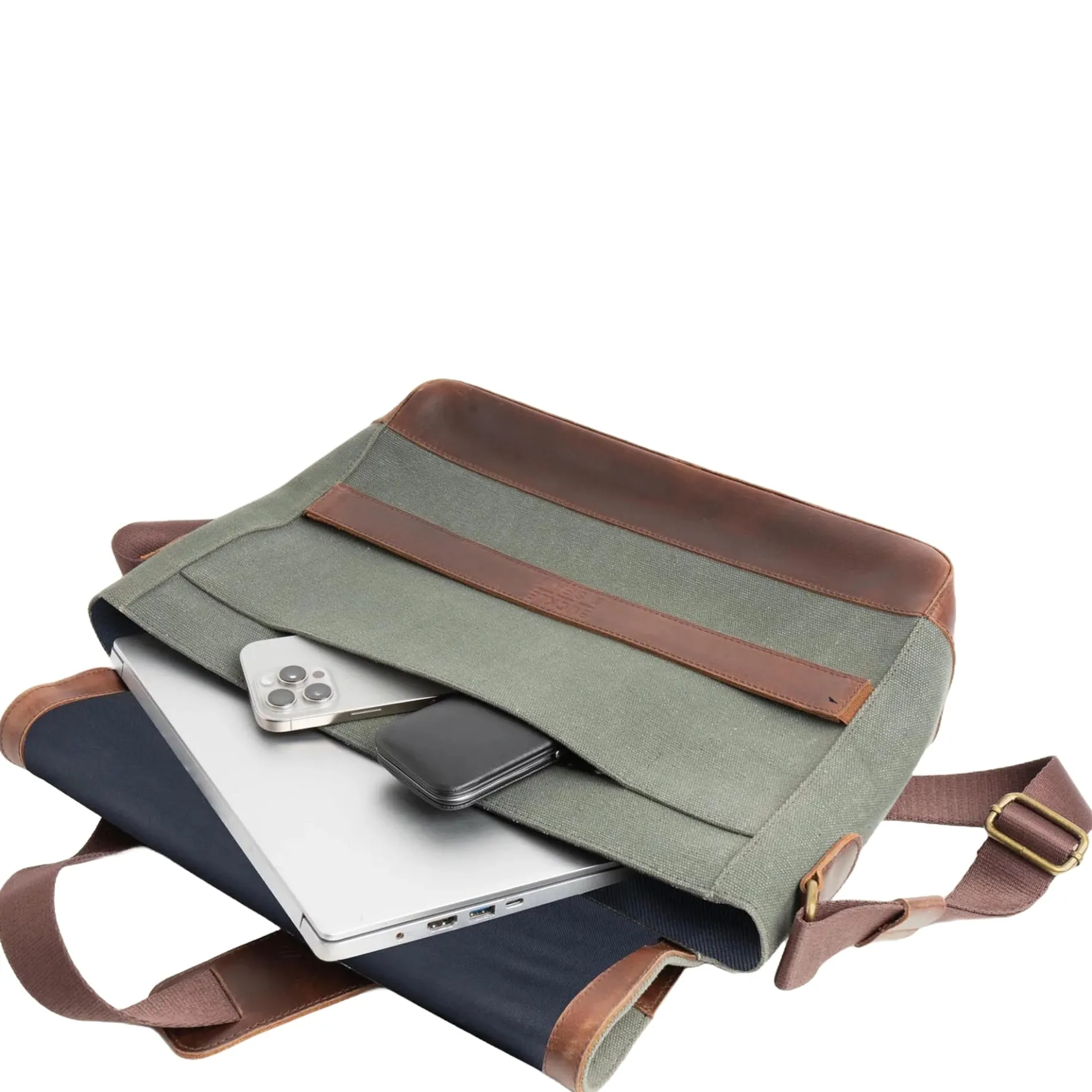 Times Canvas- Messenger Bag 15.7" 36 cm (grün)