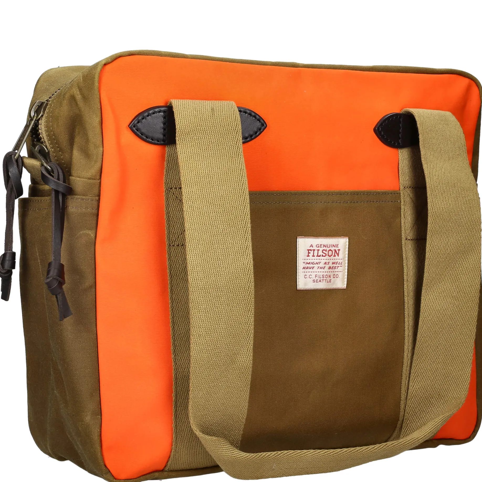 Tin Cloth - Henkeltasche 37 cm (dark tan / flame)