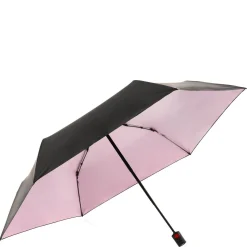 U.200 Ultra Light Duomatic - Taschenschirm Regenschirm (black with rose coating)
