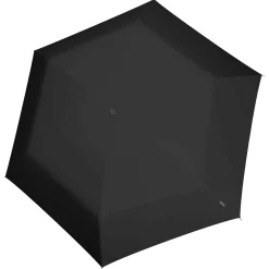 US.050 Ultra Light Slim Manual - Taschenschirm Regenschirm (black with rose coating)