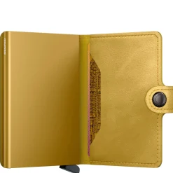 Vintage Miniwallet - Geldbörse RFID 6.5 cm (yellow)
