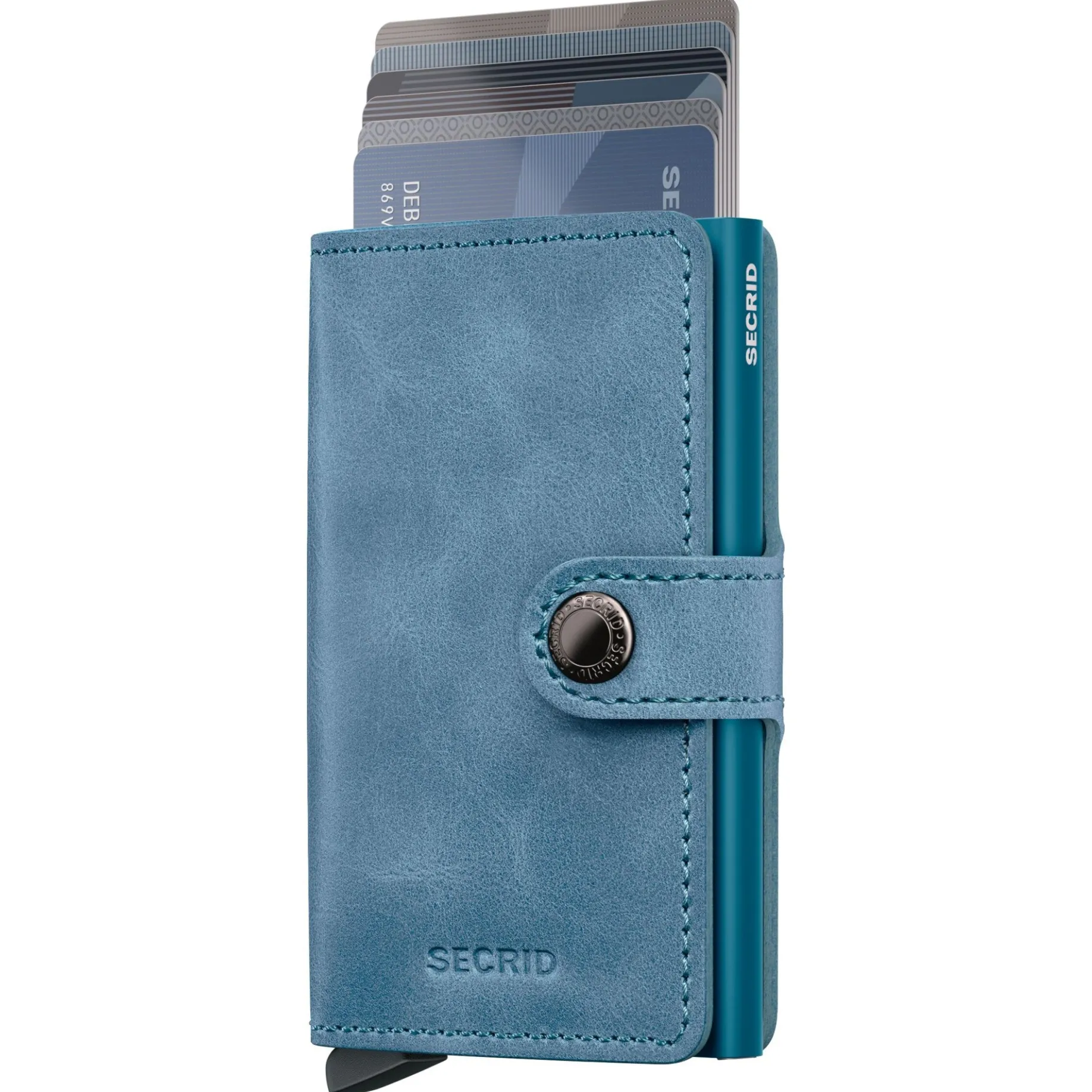Vintage Miniwallet - Geldbörse RFID 6.5 cm (teal)