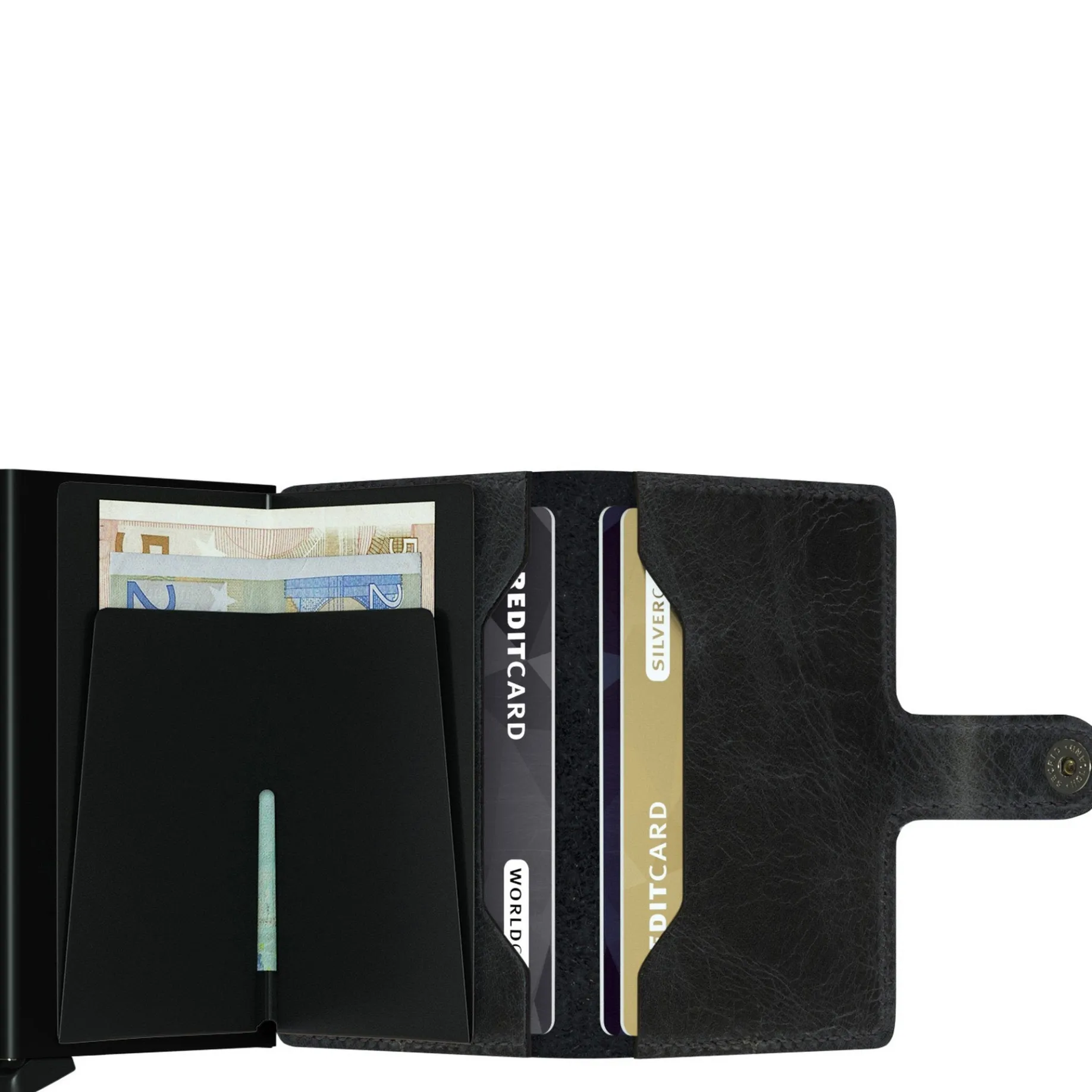 Vintage Miniwallet - Geldbörse RFID 6.5 cm (black)