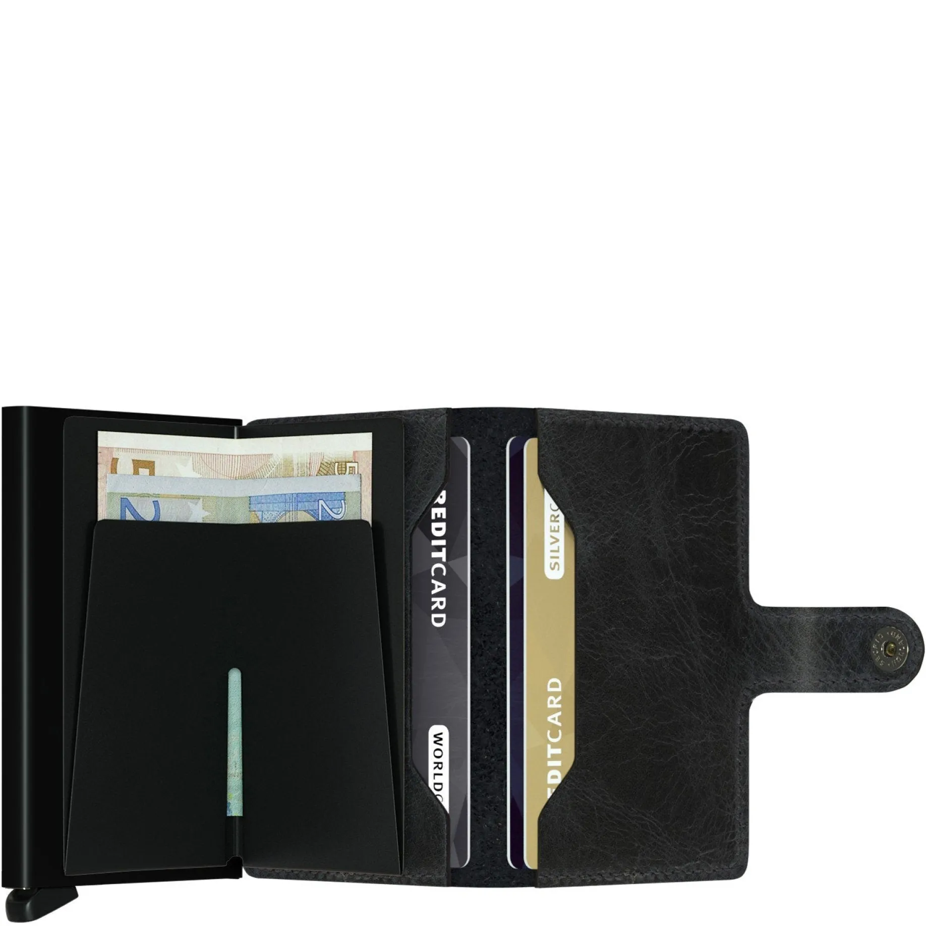 Vintage Miniwallet - Geldbörse RFID 6.5 cm (black)