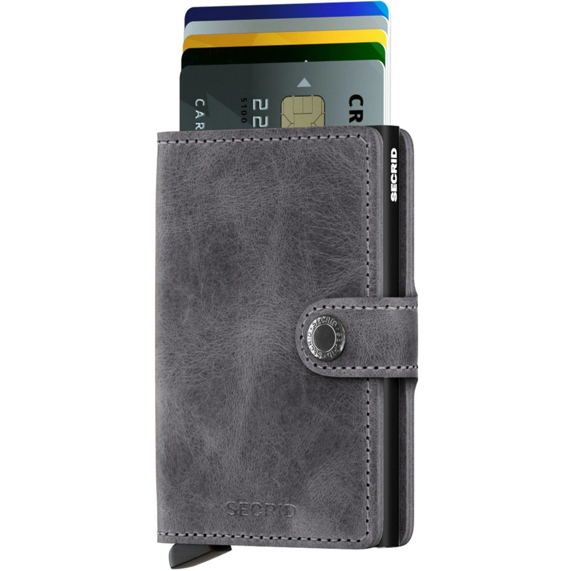 Vintage Miniwallet - Geldbörse RFID 6.5 cm (grey-black)