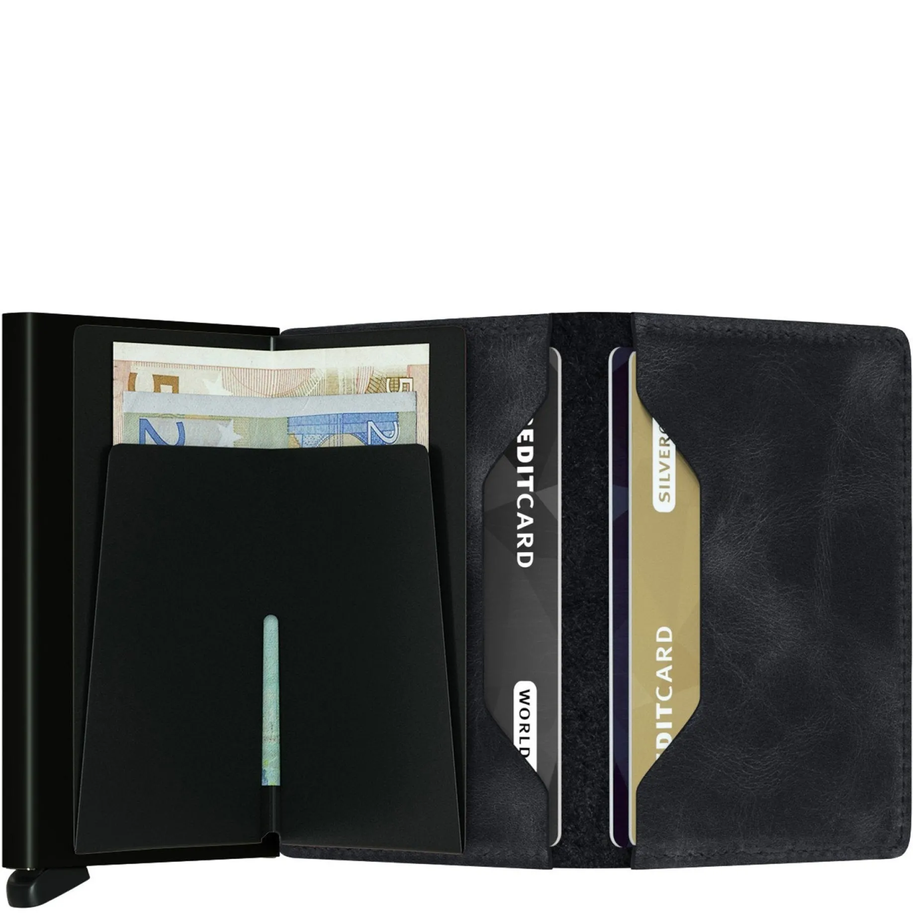 Vintage Slimwallet - Geldbörse RFID 6.8 cm (black)