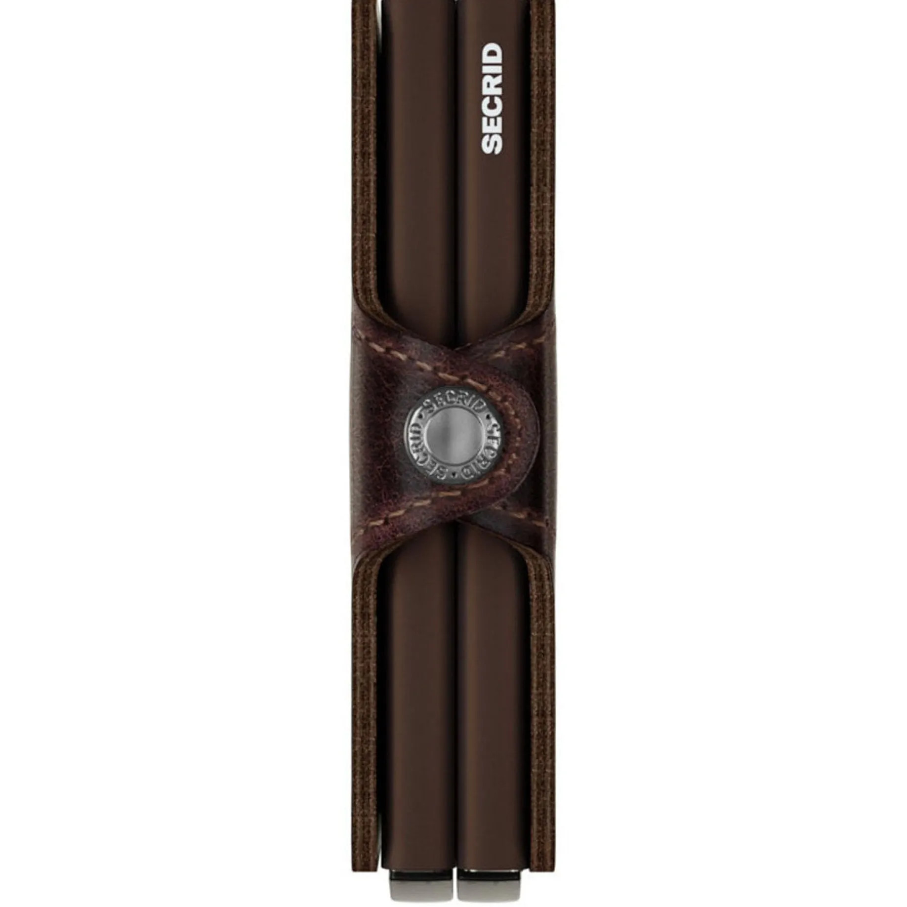 Vintage Twinwallet - Geldbörse RFID 7 cm (chocolate)