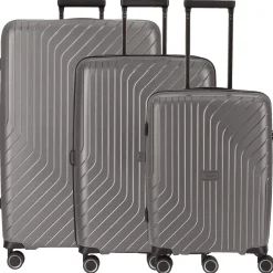 Wave - 4-Rollen-Trolley Set 3tlg. (anthrazit)