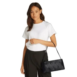 Woven - Schultertasche 31 cm (ck black)