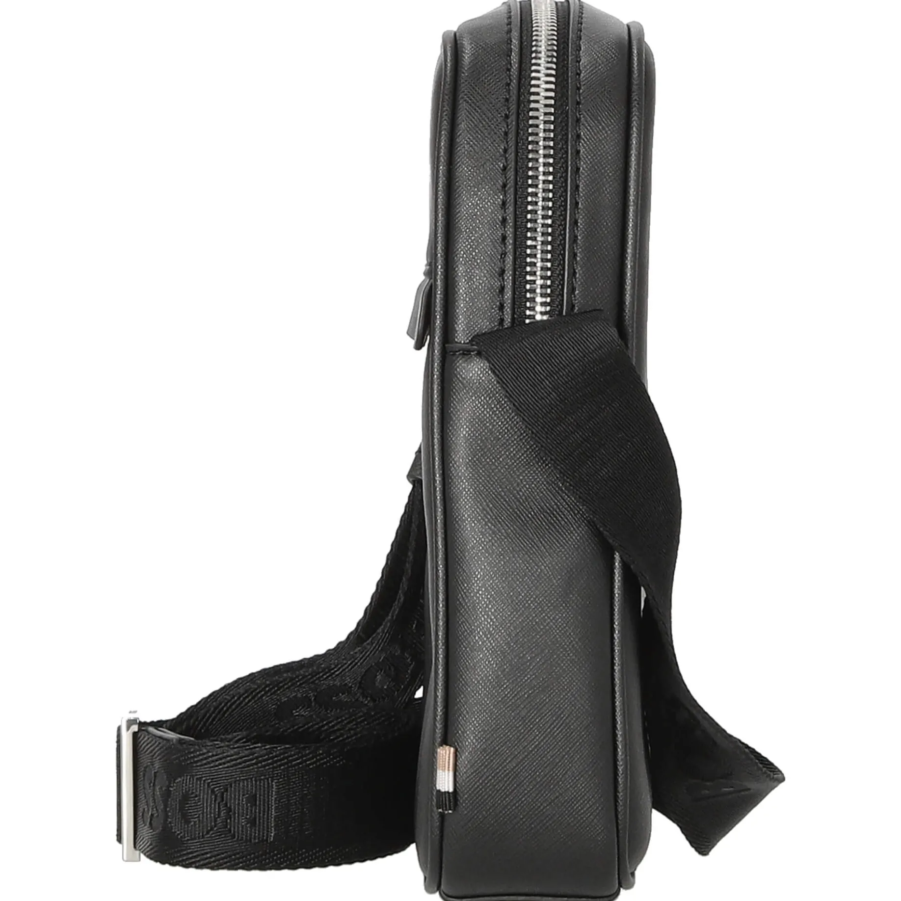 Zair Ns Zip - Umhängetasche Leder 21 cm (schwarz)