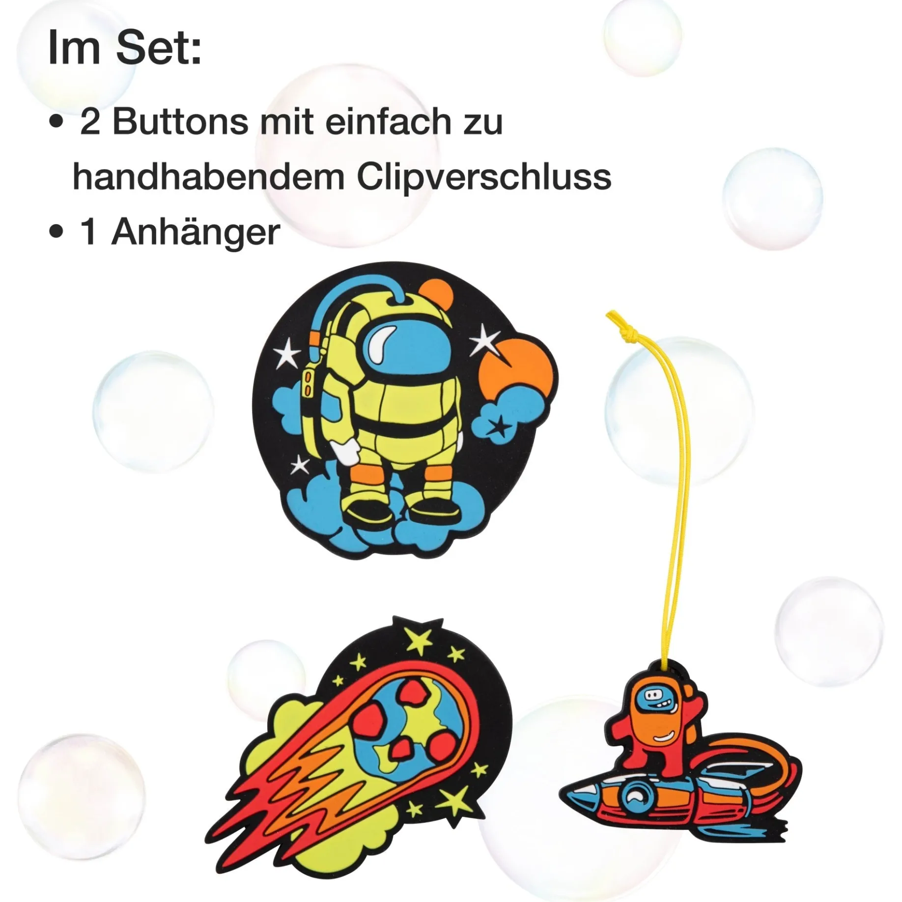 Zubehör Wechselbuttons 3tlg. (Crazy)